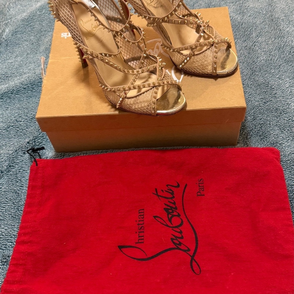 Gold  Christian Louboutin heels